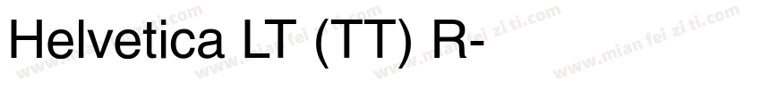Helvetica LT (TT) R字体转换